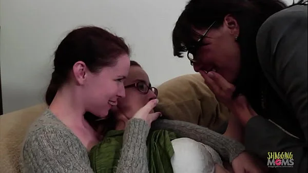 Lesbian threesome with a crazy sluts and a teen pussy