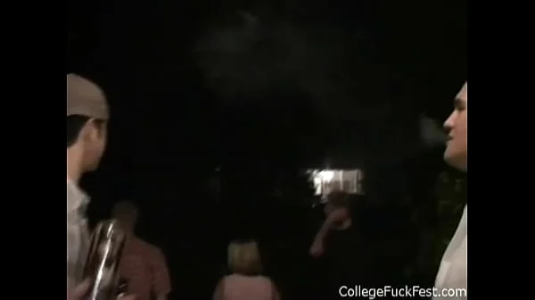 Frat house amateur coed teen fucked at wild party