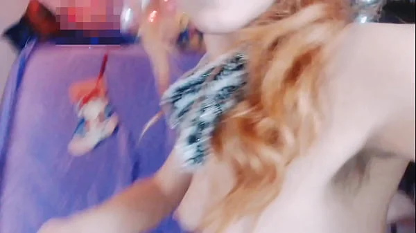 I got very sexy congratulations from my redhead step sister for X-mas, she opened her hairy holes for me and record on camera, compilation