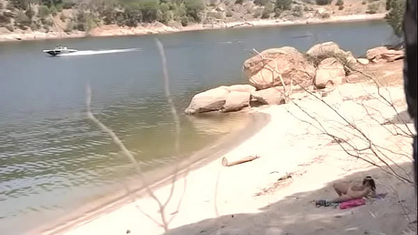 Bold naked teen picks up dudes by the lake